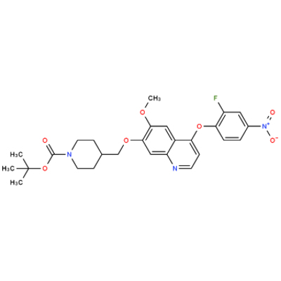 6-甲氧基-7-(N-BOC-4-哌啶甲氧基)-4-(2-氟-4-硝基-苯氧基)-喹啉