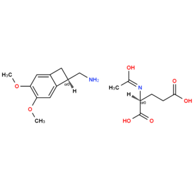 （1S）-4,5-二甲氧基-1-（氨甲基）-苯并环丁烷N-乙酰基-L-谷氨酸盐