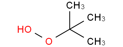 904 过氧化氢叔丁基[79%＜含量≤90%,含水≥10%] 过氧化氢叔丁基[含量≤80%,含A型稀释剂≥20%] 过氧化氢叔丁基[含量≤79%,含水＞14%] 过氧化氢叔丁基[含量≤72%,含水≥28%]过氧化叔丁醇；过氧化氢第三丁基；叔丁基过氧化氢 75-91-2